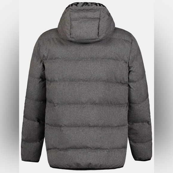 Little Boy Under Armour Hooded Pronto Puffer Jacket, Gray Black, Size 6 NEW - Picture 2 of 4